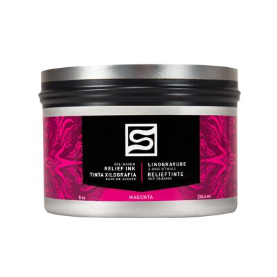 Speedball Oil Relief Ink, Magenta, 8oz