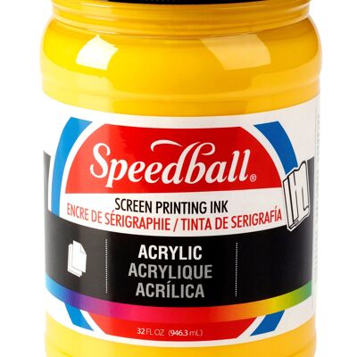 Encre de sérigraphie acrylique Speedball, jaune moyen, 940 ml