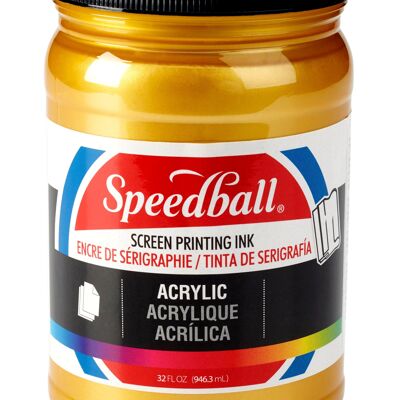 Encre de sérigraphie acrylique Speedball, or, 940 ml