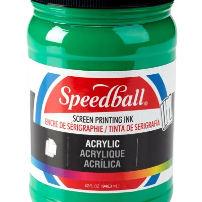 Encre de sérigraphie acrylique Speedball, vert émeraude, 940 ml