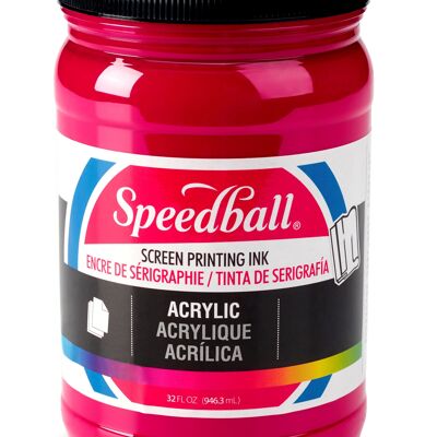 Inchiostro per serigrafia acrilica Speedball, magenta di processo, 32 oz
