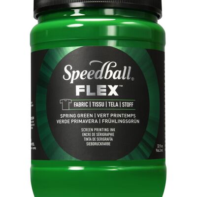 Inchiostro per stampa serigrafica Speedball Flex per tessuti, verde primavera, 32 oz