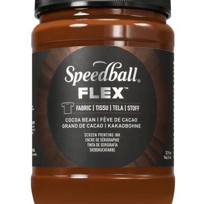 Inchiostro per stampa serigrafica Speedball Flex per tessuti, cacao, 32 oz