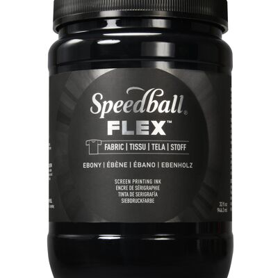 Inchiostro per serigrafia Speedball per tessuti, ebano, 32 oz