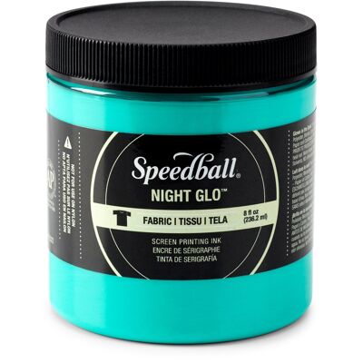 Speedball Night Glo Stoff-Siebdruckfarbe, Grün, 8 oz