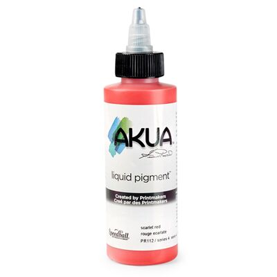 Pigmento líquido Speedball Akua, rojo escarlata, 4 oz