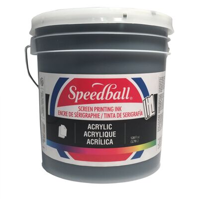 Inchiostro per serigrafia acrilica Speedball, nero, gallone
