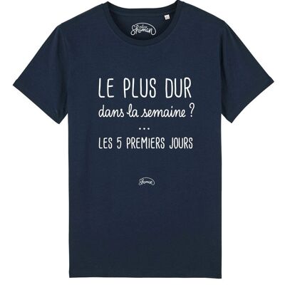 TSHIRT NAVY HOMME LE PLUS DUR DANS LA SEMAINE