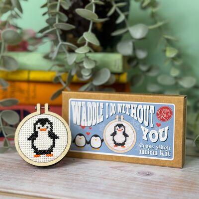 Kit de punto de cruz mini Matchbox 'Waddle I do without you'