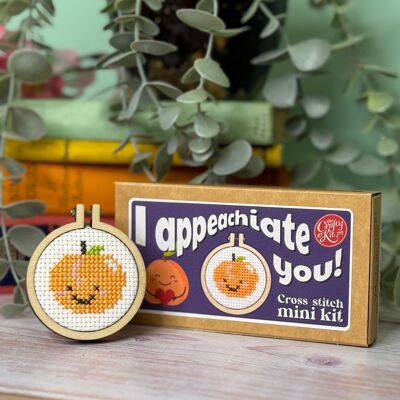 ´¡Te apaciguo!' Kit de punto de cruz Mini Matchbox
