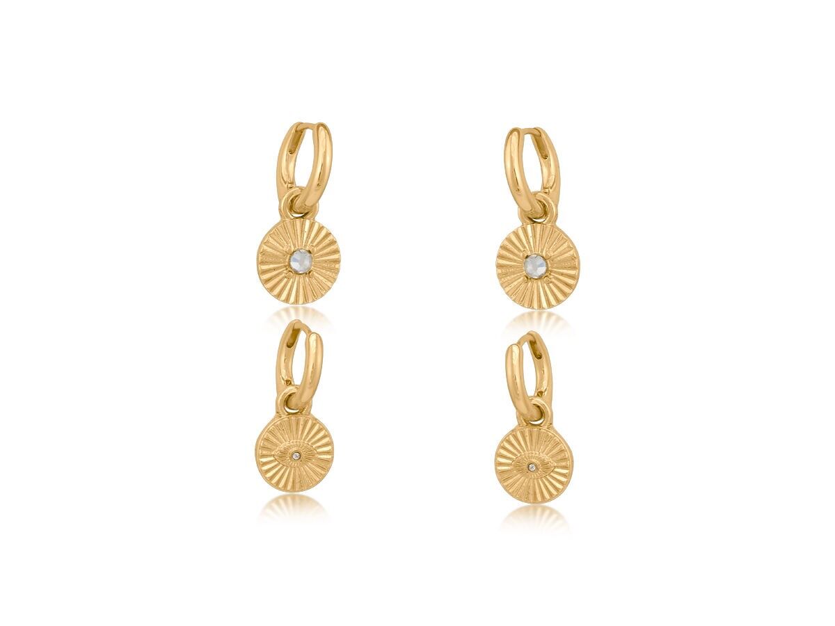 3102 FREYA LOT DE 2 BOUCLES D'OREILLES HUGGIE