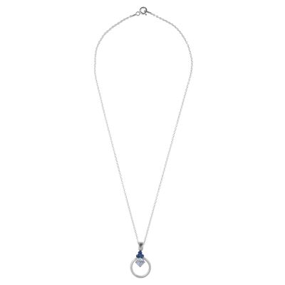 Gargantilla plata de ley Clow azul Swarovski