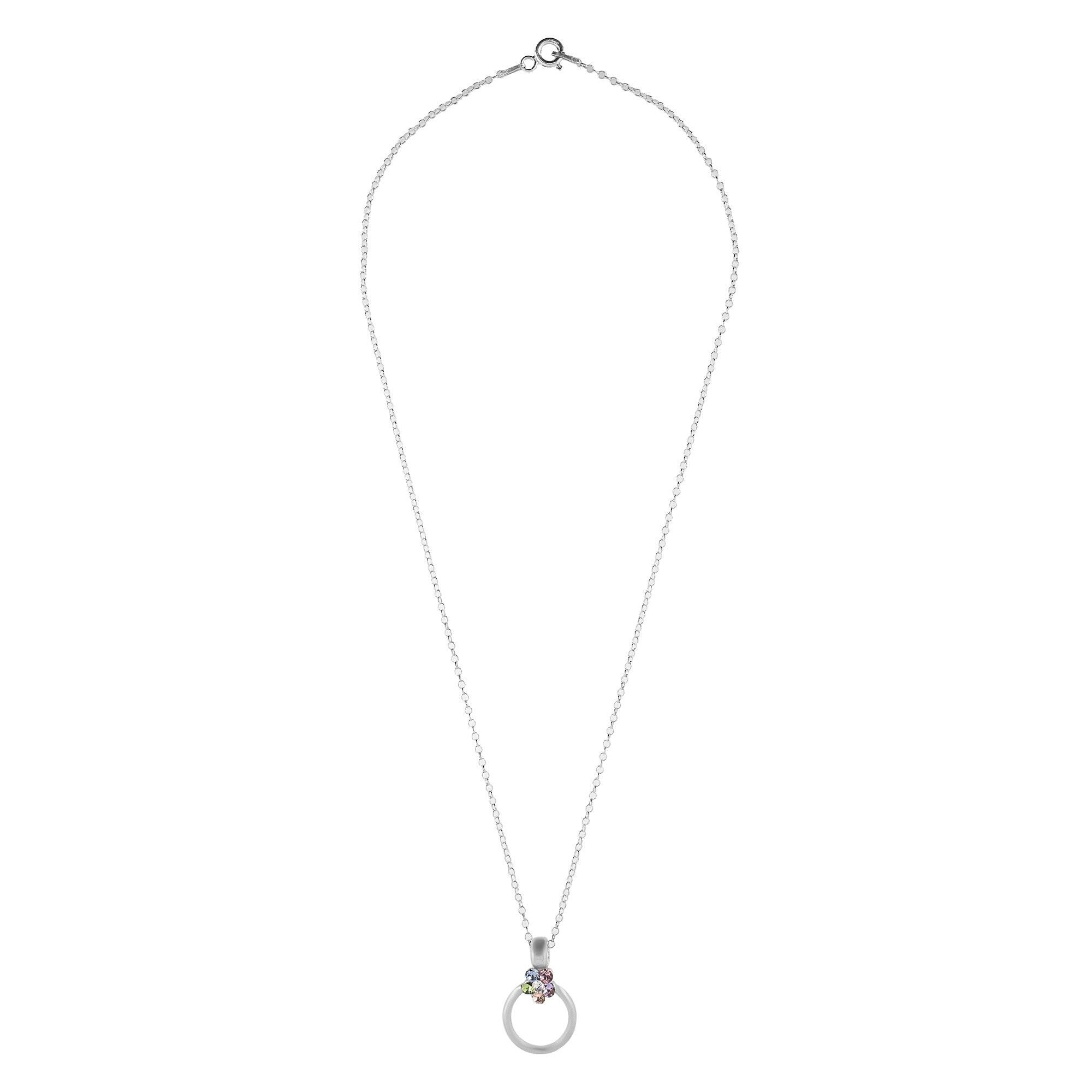 Girocollo in argento Sterling Swarovski multi margherita