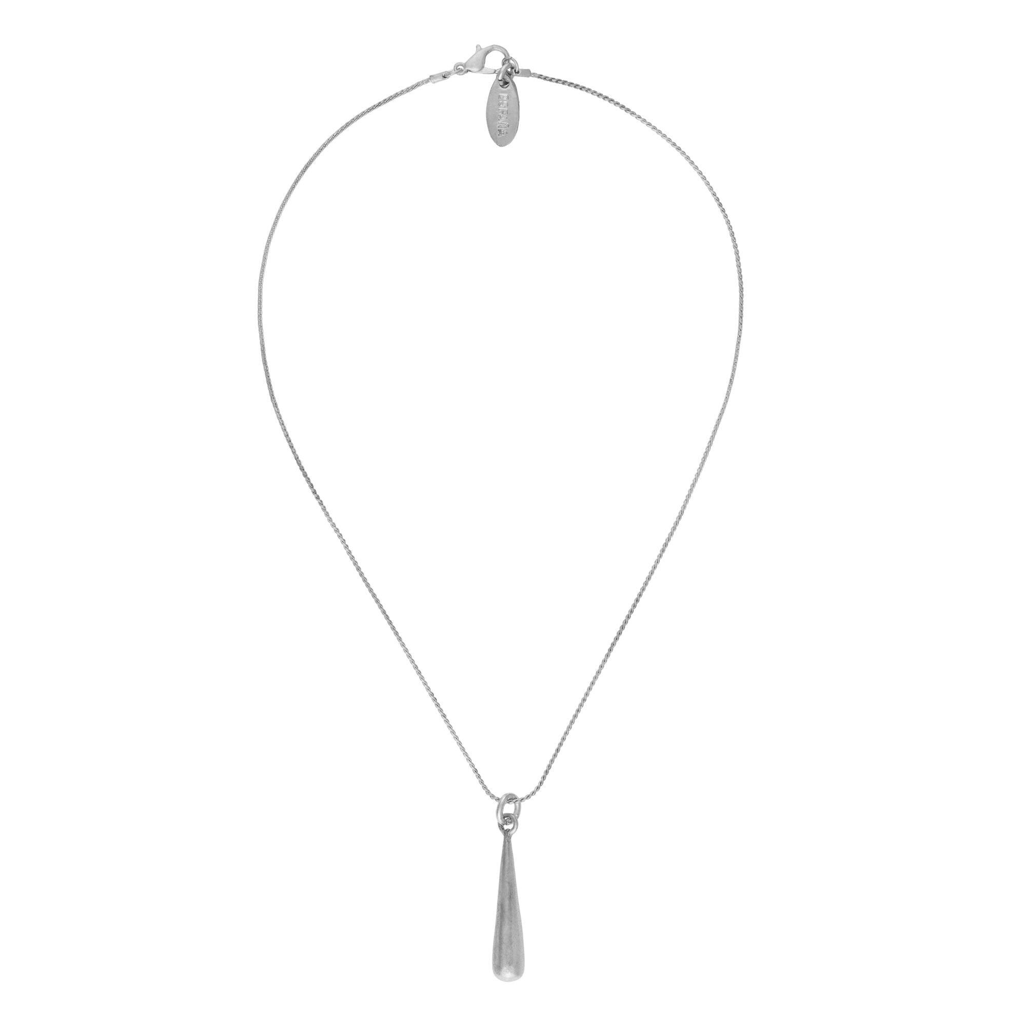 Girocollo "goccia fine" placcato argento