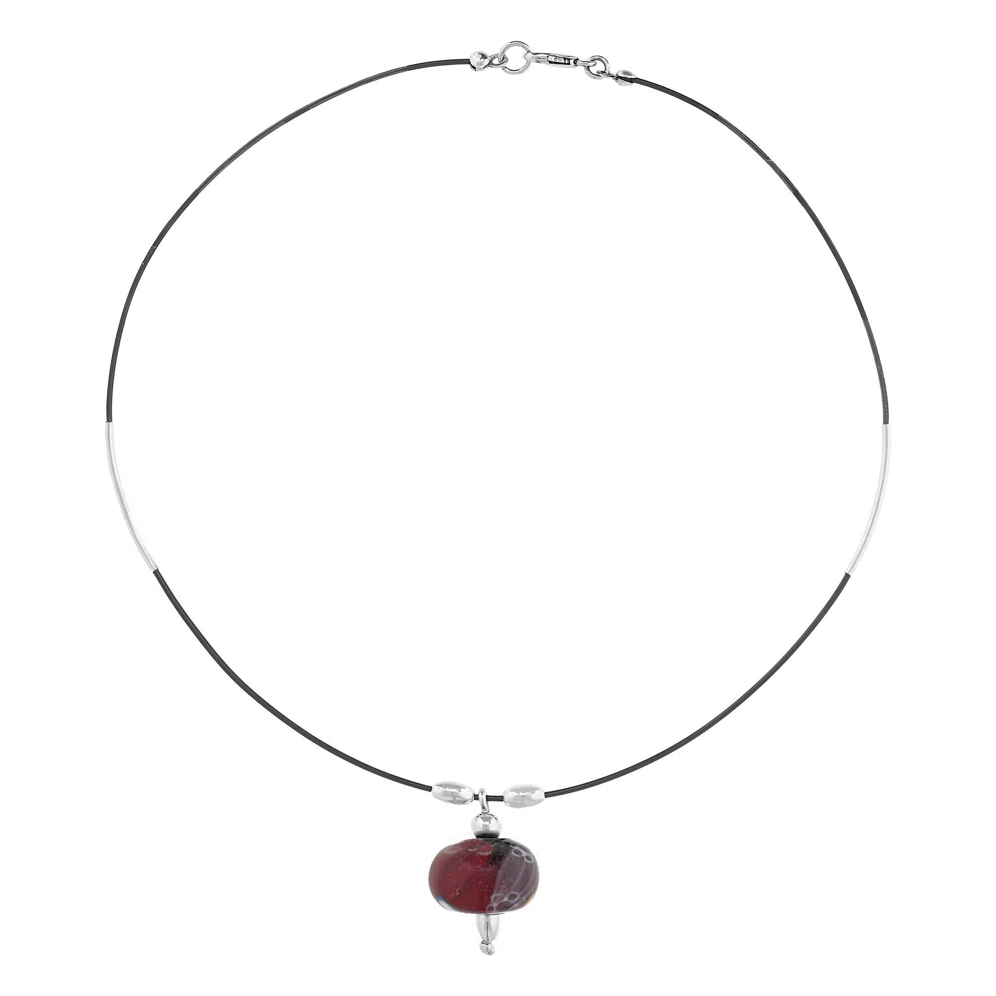 Girocollo Murano argento 925 naturale 40cm