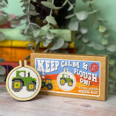 ‘Mantieni la calma e vai avanti!Kit punto croce Mini Matchbox