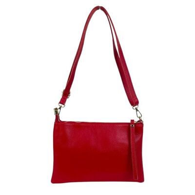 Bolso de Mano Piel Italiana con Enganche Dorado