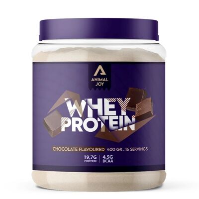 Proteine del siero del latte Animal Joy al gusto di cioccolato 400 g / 16 porzioni