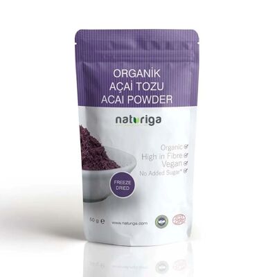 Polvo de bayas de açaí orgánico Naturiga (100 gr)