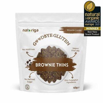 Naturiga Brownie Thins sin gluten (40 g)
