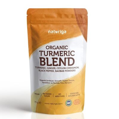 Mezcla de cúrcuma orgánica Naturiga (75 gr)