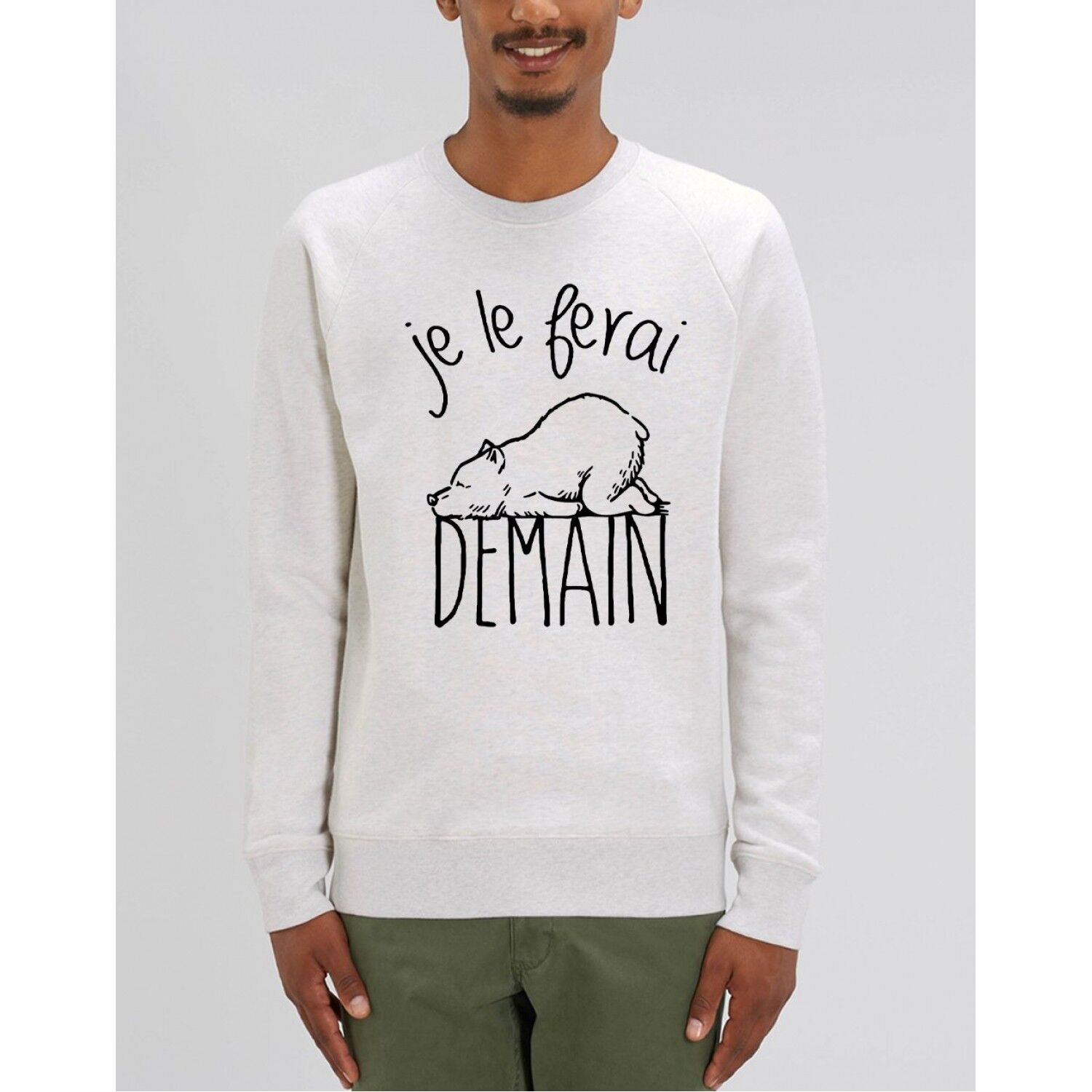 Buy wholesale I WILL DO IT TOMORROW Cream Sweatshirt