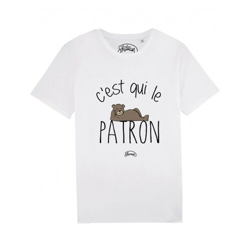 C'EST QUI LE PATRON - Tee-shirt Blanc
