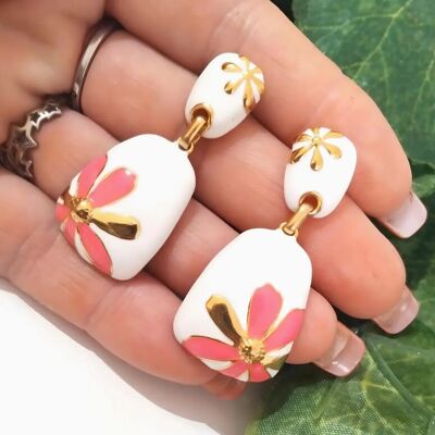 Bohemian flower earrings