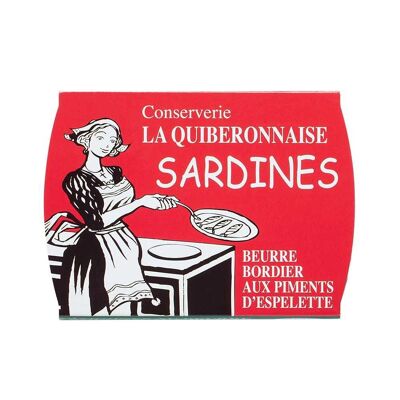 Sardinas en mantequilla de Bordier con pimientos de Espelette 115 g