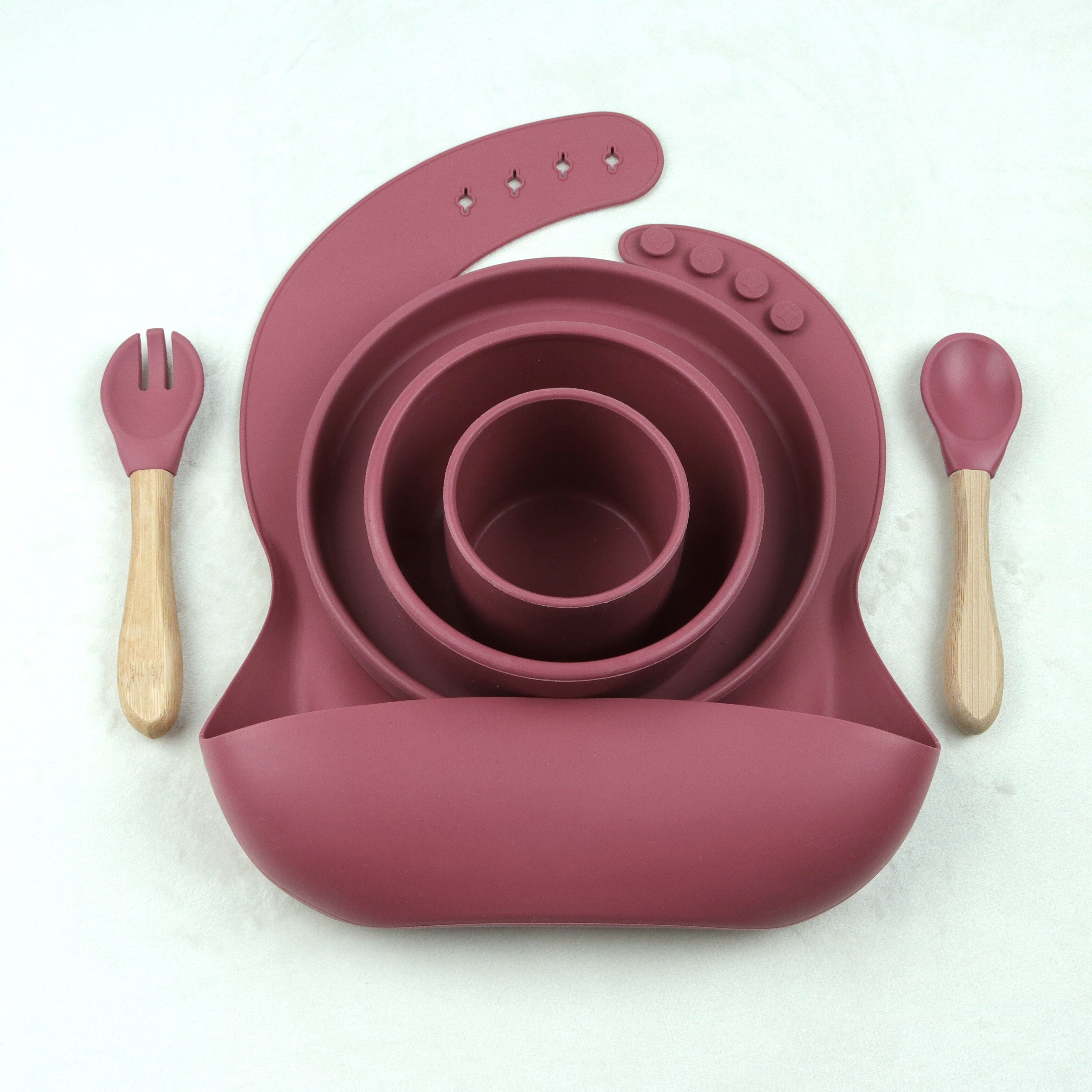 Maxi Smart Box (bib + plate + bowl + cup + cutlery) - Terracotta