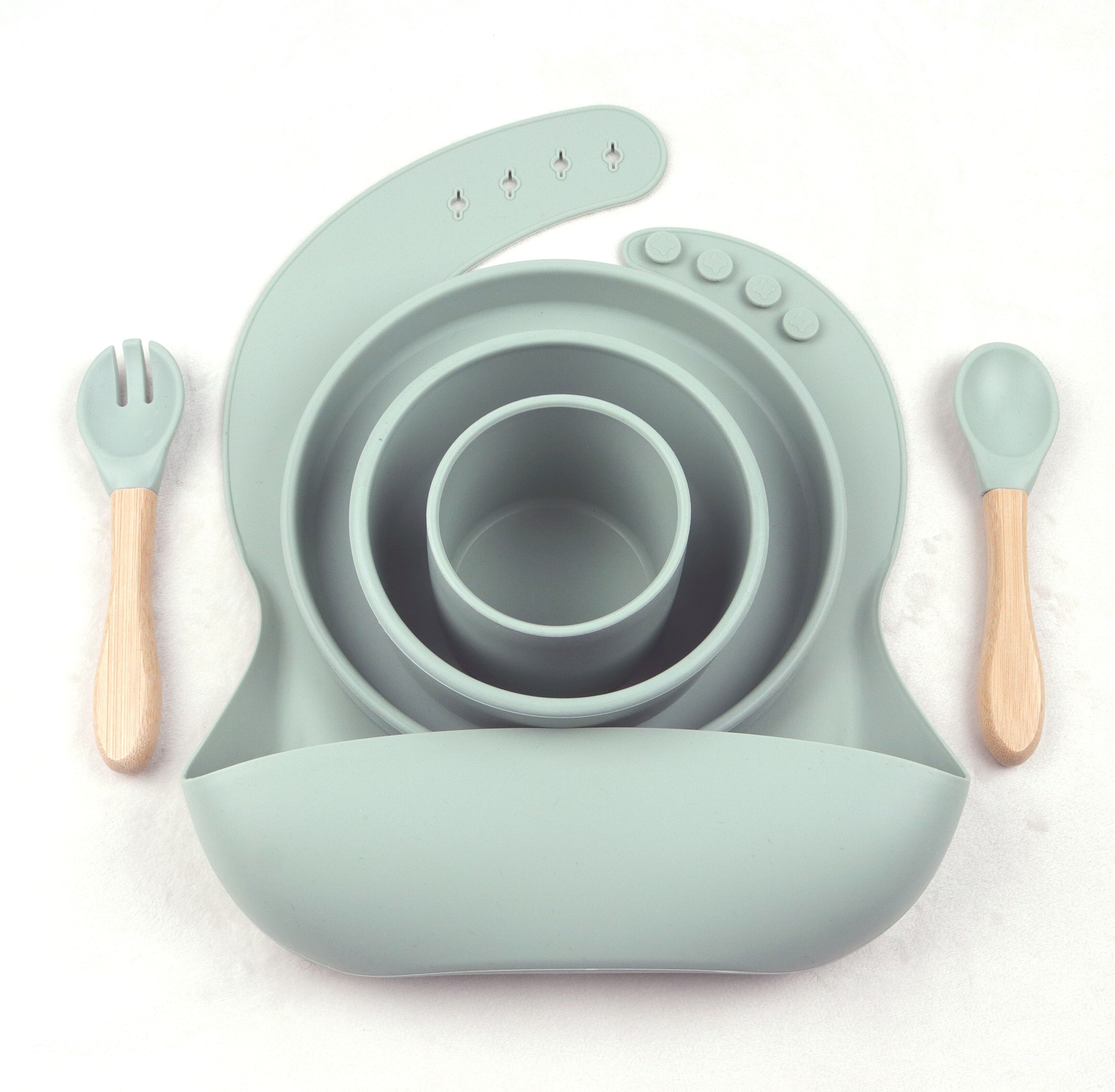 Maxi Smart Box (bib + plate + bowl + cup + cutlery) - Linden