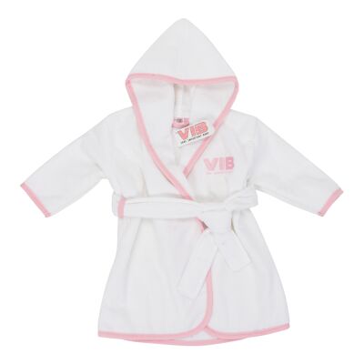 Bathrobe VIB White-Pink