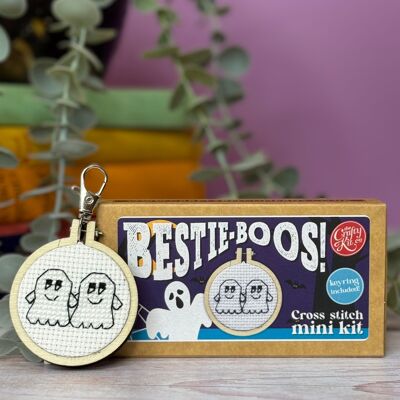´¡Mejores abucheos!'Kit de punto de cruz Mini Matchbox de Halloween