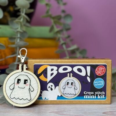 ' Bouuh !Kit de point de croix Mini Matchbox Halloween