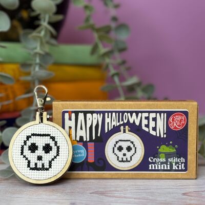 ‘Felice Halloween!Kit punto croce Mini scatola di fiammiferi di Halloween