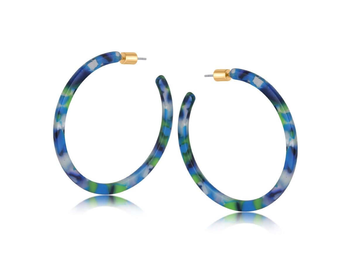 3009 BOUCLES D'OREILLES CRÉOLES EN RÉSINE CAMILLE