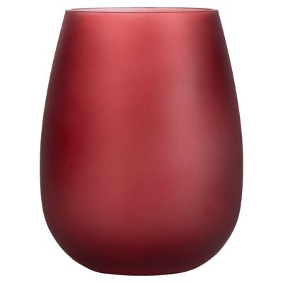 Juego de 6 vasos de agua de vidrio esmerilado de 600 ml, Happy Hour BURGUNDY
