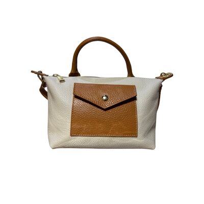 BORSA LOUISA MEDIA IN PELLE MARTELLATA