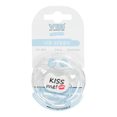 Pacifier White KISS me!