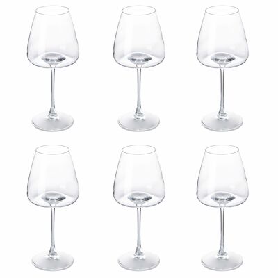 Juego de 6 copas de vino 612 ml en cristal, Degustación