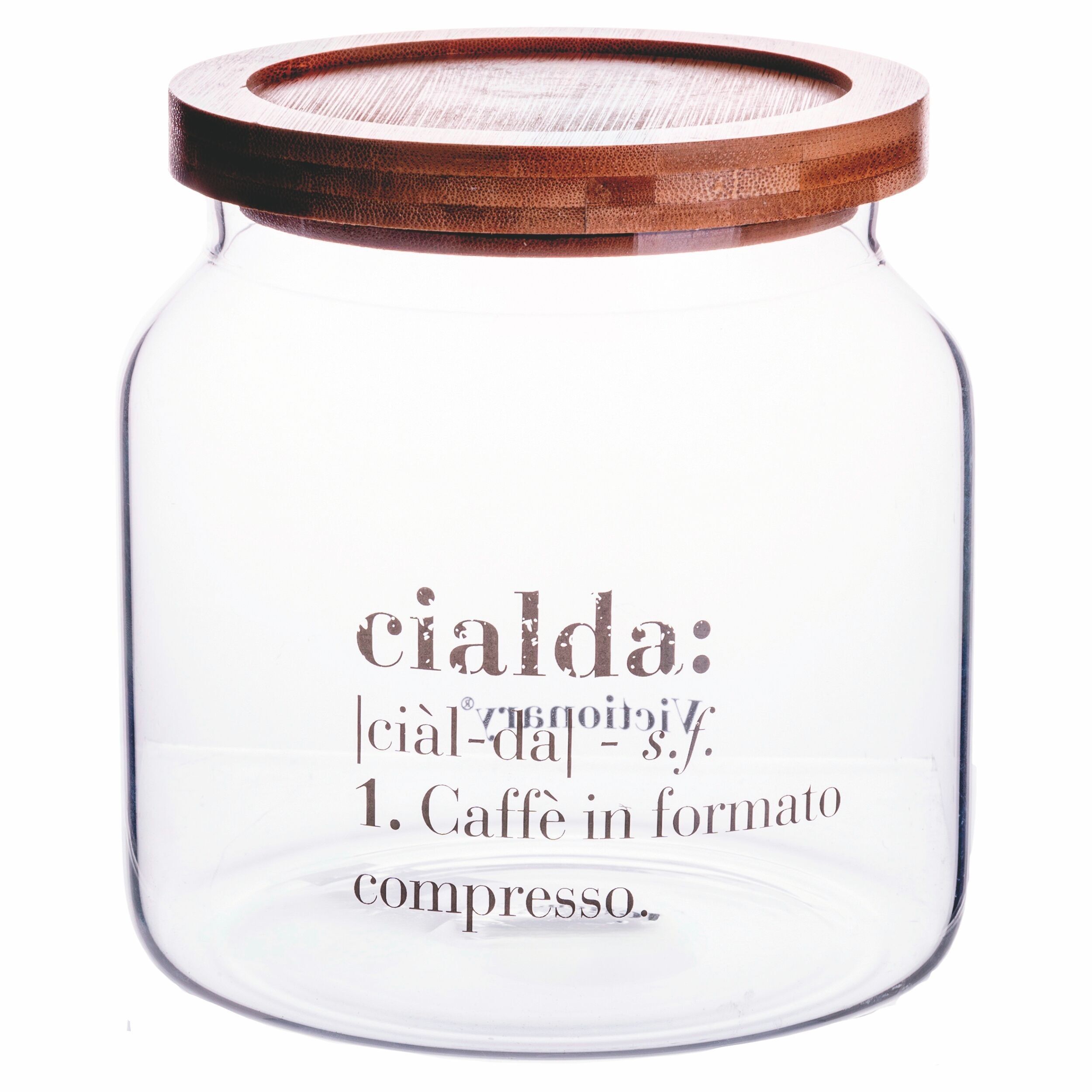 1,9 L Kapselbehälter aus Borosilikatglas, Deckel aus Akazienholz, Victionary