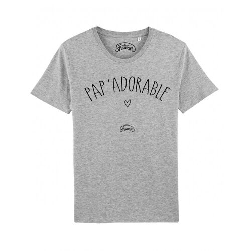 PAP'ADORABLE - Tee-shirt Gris chiné