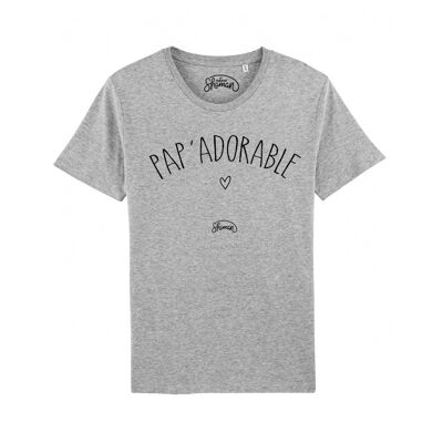 PAP'ADORABLE - Camiseta gris jaspeado