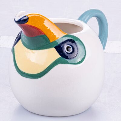 Pichet perroquet 800 ml en porcelaine, peint à la main, Tuca Tuca