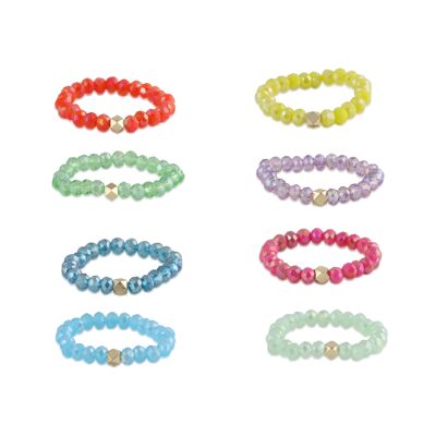 2872 ANTONIA PAQUETE DE 8 ANILLOS DE CUENTAS