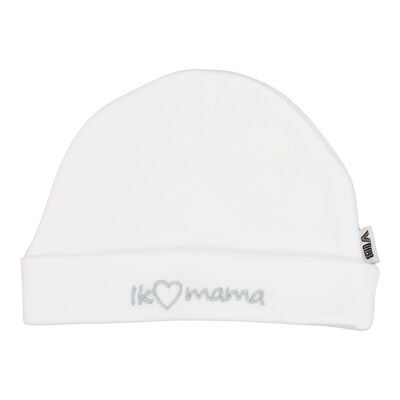 Hat Round IK(heart)MAMA White