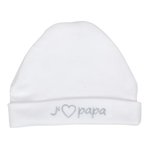 Hat Round J'(heart)papa White