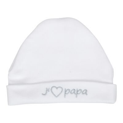 Hat Round J'(heart)papa White