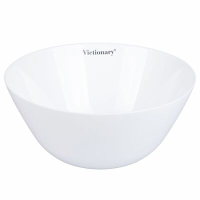 Saladier rond 24 cm en verre opalin, Victionary