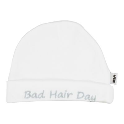 Chapeau Rond Bad hair day Blanc